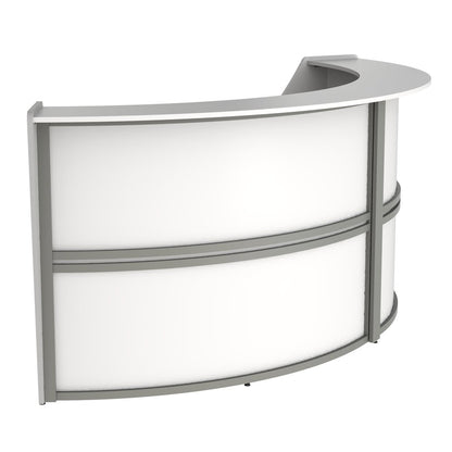 Curve Reception Desk Solid, White