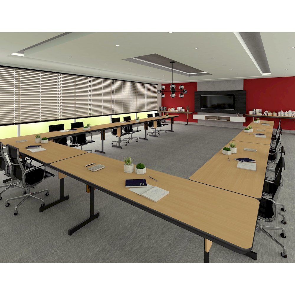 Deluxe High-Pressure Folding Seminar Table with Panel Leg 24x72"