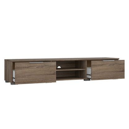 Match 2 Drawer 2 Shelf TV Stand, Truffle Oak