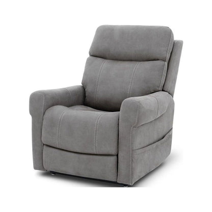 Gray Power Recliner with Heat, Lumbar Support, and Power Headrest