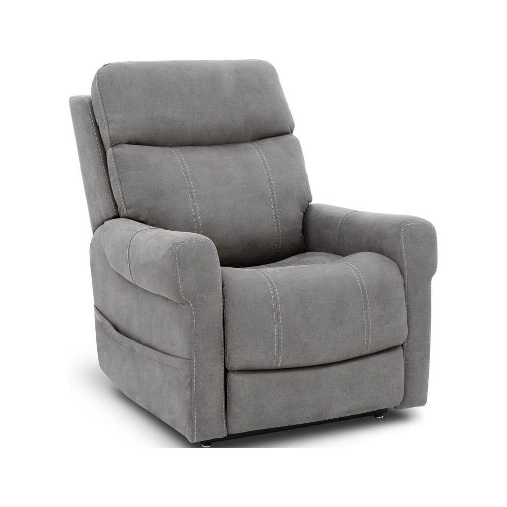 Gray Power Recliner with Heat, Lumbar Support, and Power Headrest