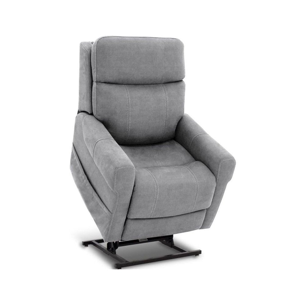 Gray Power Recliner with Heat, Lumbar Support, and Power Headrest