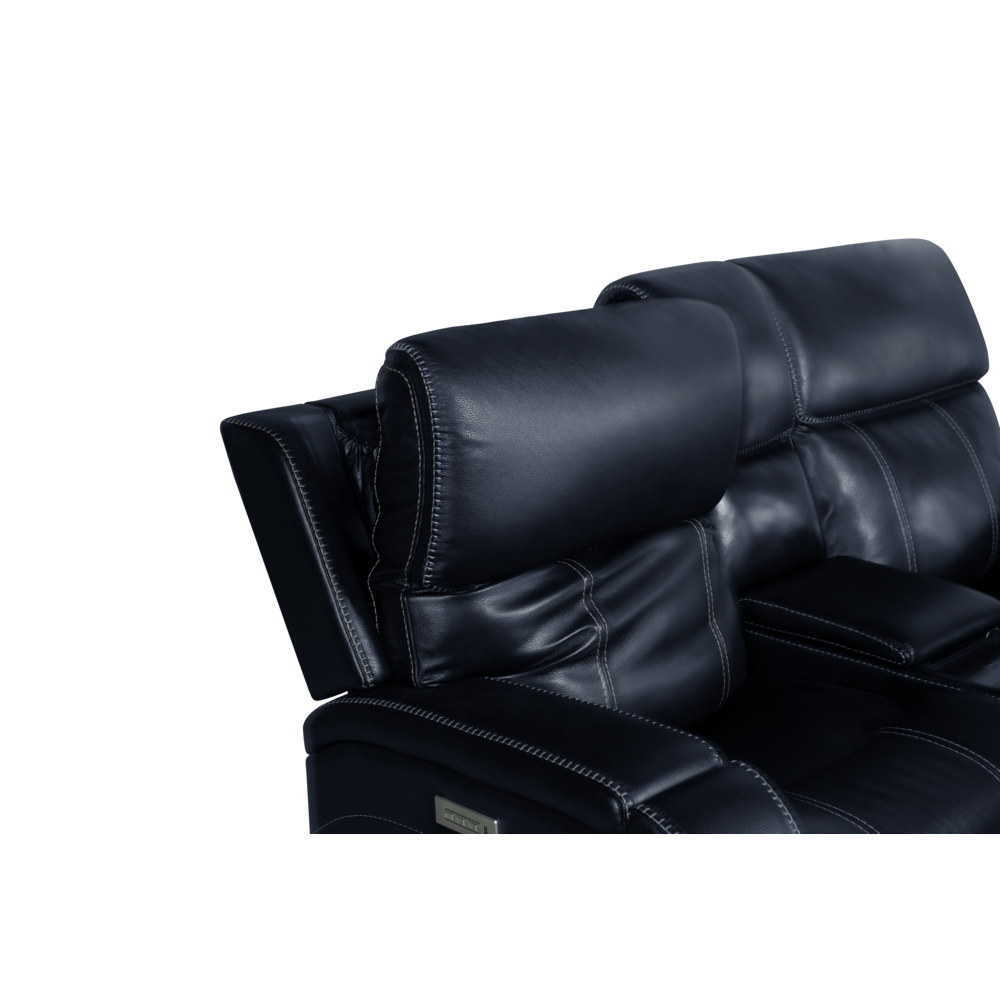 Glenwood Loveseat Console w/Power Recline, Power Head Rests & Power Lumbar
