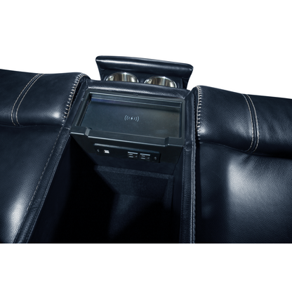Glenwood Loveseat Console w/Power Recline, Power Head Rests & Power Lumbar