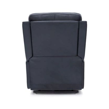 Blue Leather Recliner Chair with Lift, Heat, Power Headrest, and USB