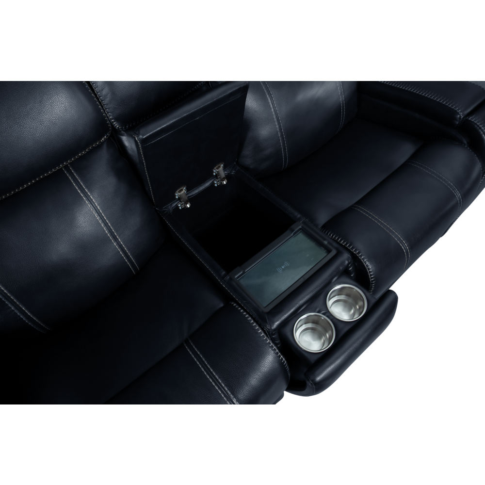 Glenwood Power Recliner w/Power Head Rest & Power Lumbar (Lay Flat)