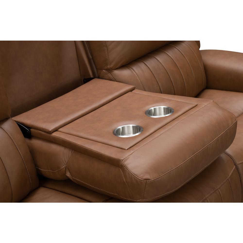 Sofa w/Power Head Rests, Power Lumbar & Drop Down Table w/2 Cup Holders