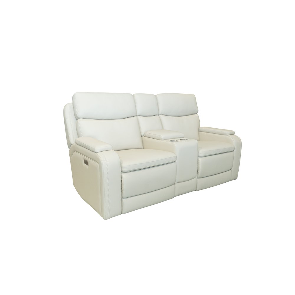 Gunner Console Loveseat Recliner Power Recline, Power Head Rests