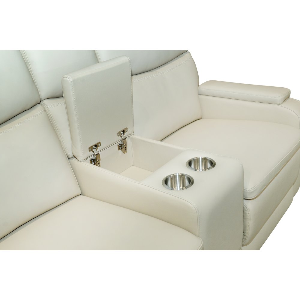 Gunner Console Loveseat Recliner Power Recline, Power Head Rests