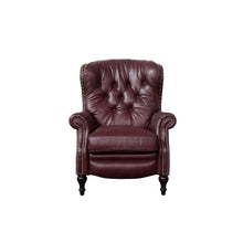 Red Leather Recliner with Hardwood Plywood Frame for Stylish Comfort