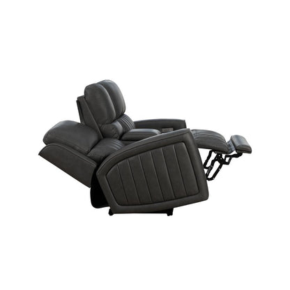 Loveseat w/Power Head Rests, Power Lumbar & Console w/Storage & 2 Cup Holders