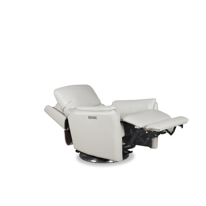 Salem Swivel Recliner w/Power Recline, Power Head Rest & Power Lumbar (Lay Flat)