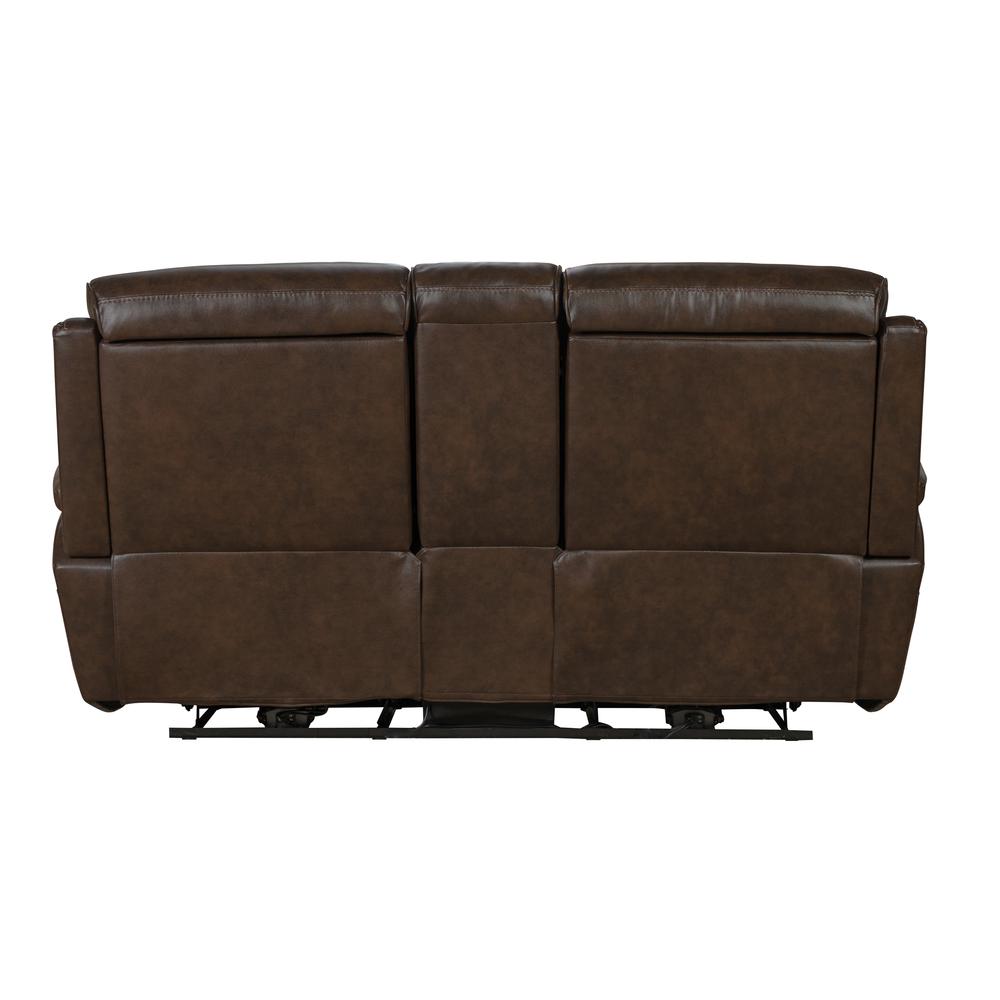 Sandover Power Reclining Console Loveseat w/Power Head Rests & Lumbar