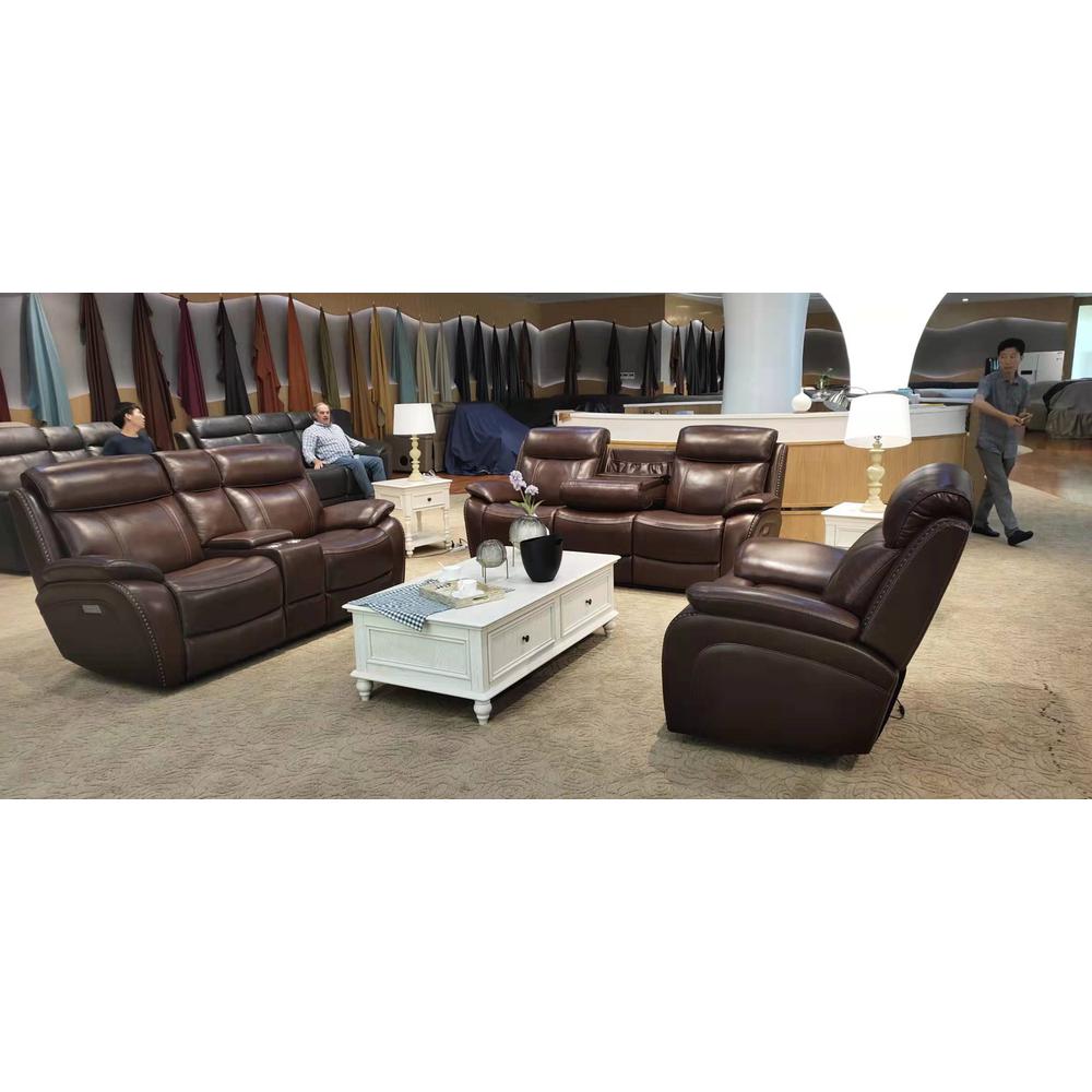 Power Reclining Sofa w/Power Head Rests, Power Lumbar & Drop Down Table (middle)