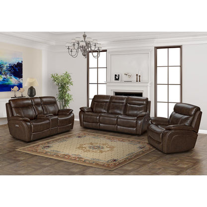 Power Reclining Sofa w/Power Head Rests, Power Lumbar & Drop Down Table (middle)