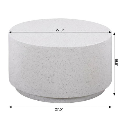 Gray Concrete Coffee Table with Light Speckled Surface and Durable Build