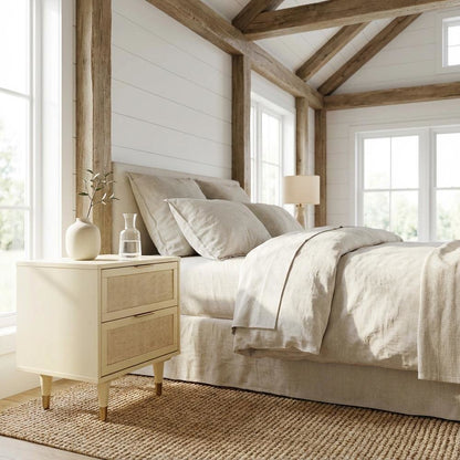Buttermilk Nightstand with Classic Design and Solid Construction
