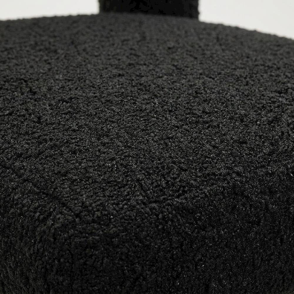 Black Boucle Counter Stool with Modern Design and Comfortable Seat