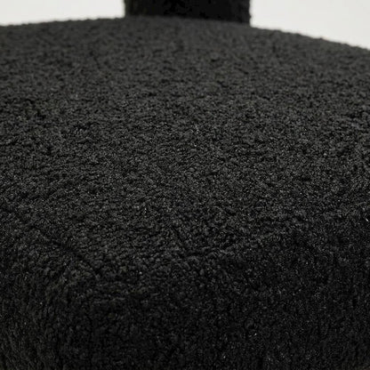 Black Boucle Counter Stool with Modern Design and Comfortable Seat