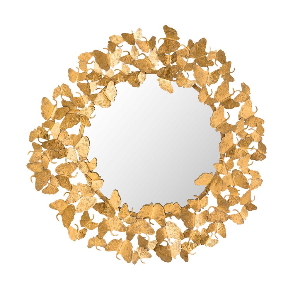 Handcrafted Gold Leaf Mirror - 36 Inch, Belen Kox