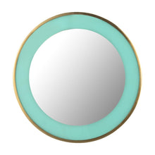 Turquoise Enamel and Brushed Brass Mirror, Belen Kox
