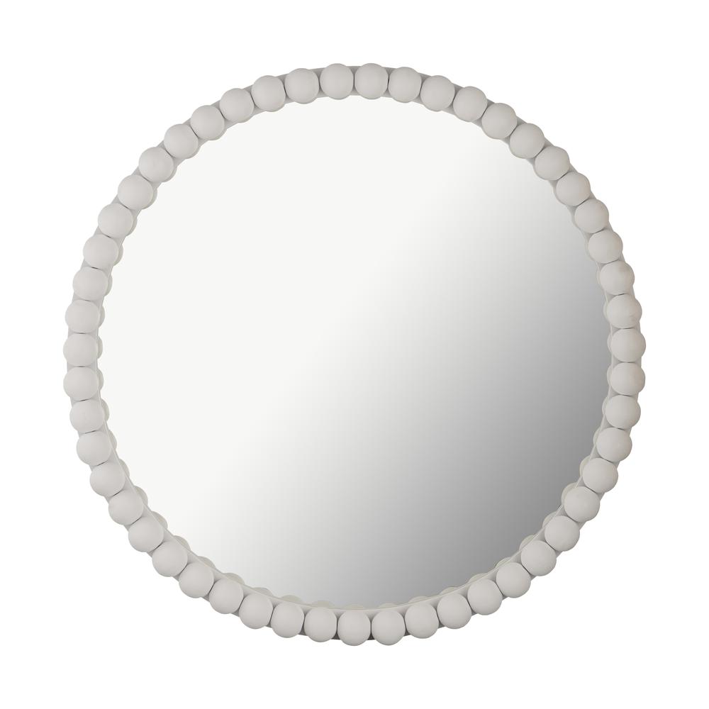 Playful White Wooden Mirror, Belen Kox