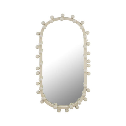 Ivory Bubble Oval Wall Mirror, Belen Kox