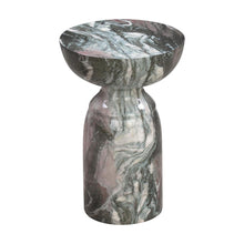 Sophisticated Grey and Blush Marble Side Table with Durable Concrete Design