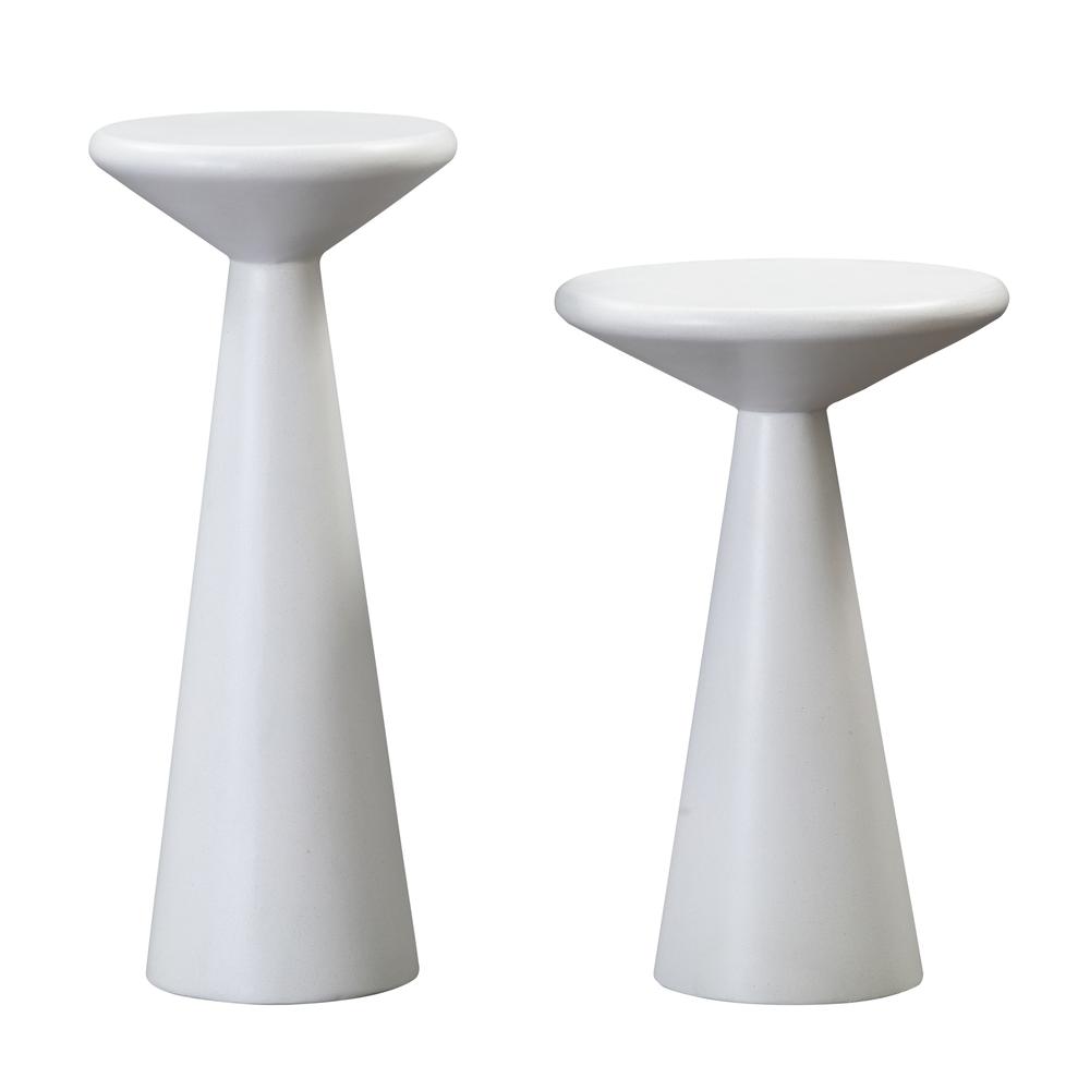 Minimalist Concrete Accent Tables - Set of 2, Belen Kox
