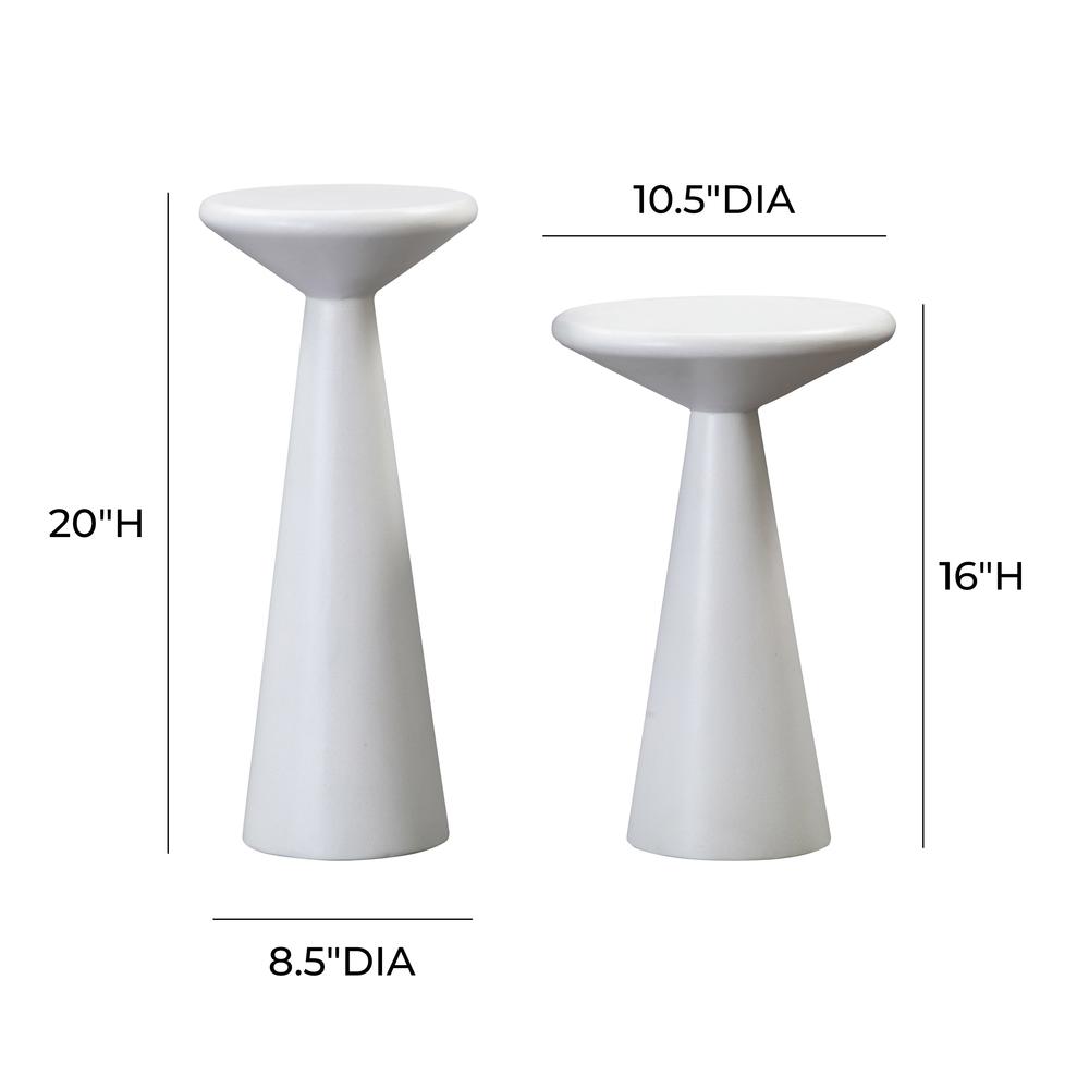 Minimalist Concrete Accent Tables - Set of 2, Belen Kox