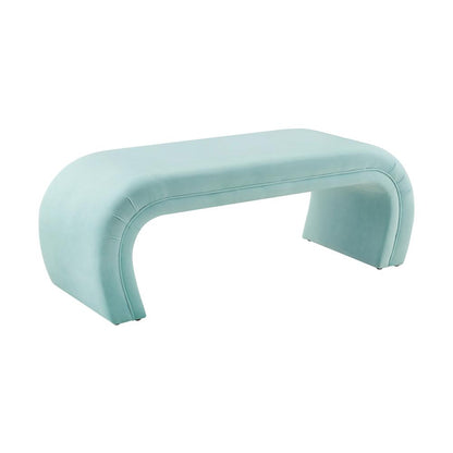 Kenya Bright Blue Velvet Bench