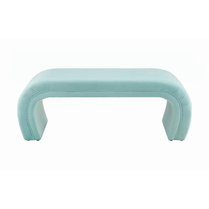 Kenya Bright Blue Velvet Bench