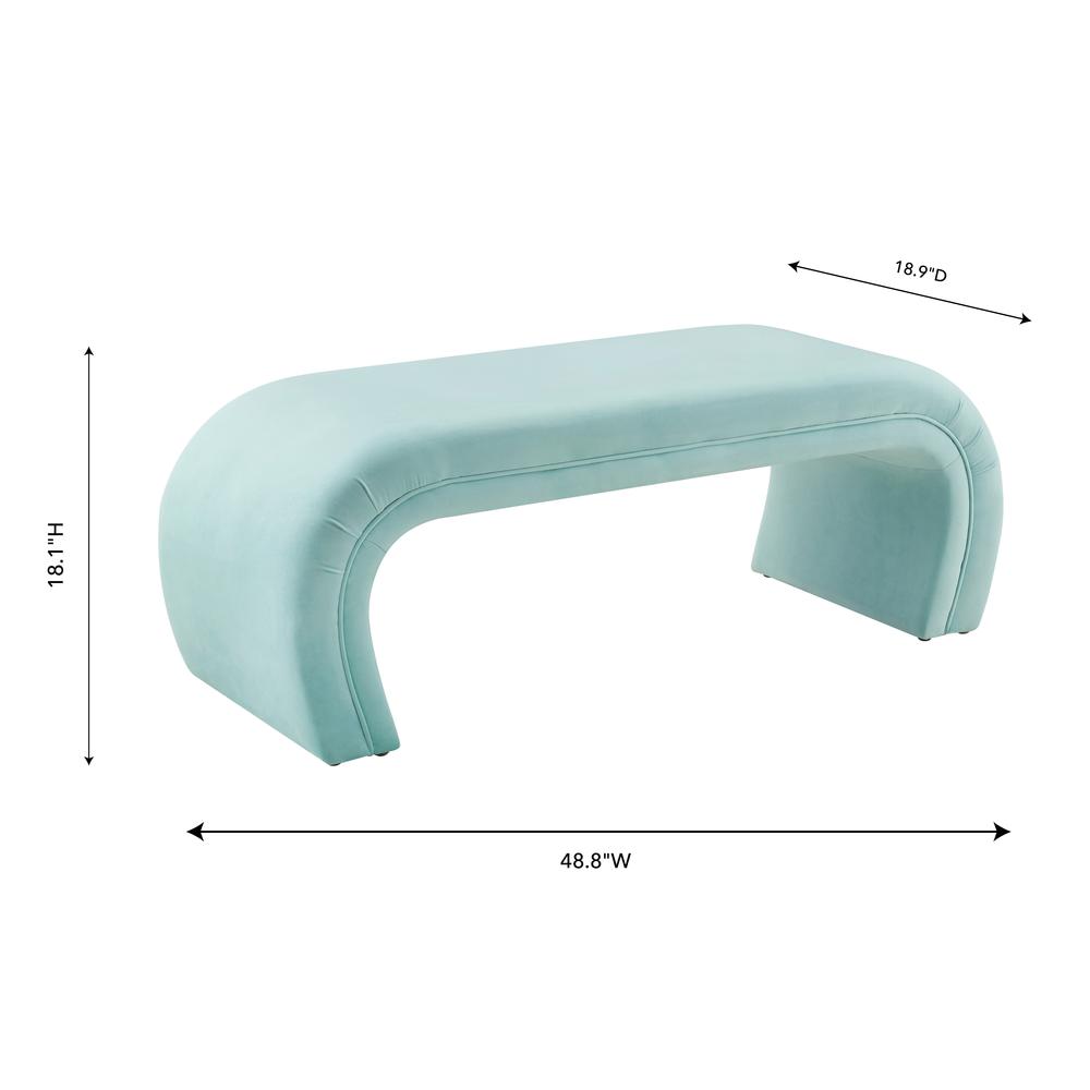 Kenya Bright Blue Velvet Bench