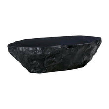Black Concrete Coffee Table, Sturdy Design and Smooth Surface for Living Areas