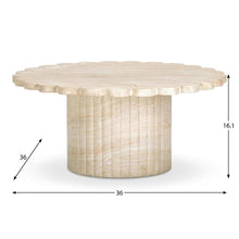 Gray Concrete Indoor Outdoor Coffee Table with Travertine Finish and Sturdy Legs