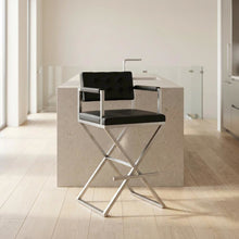 Black Steel Barstool with Modern Design and Sturdy Construction