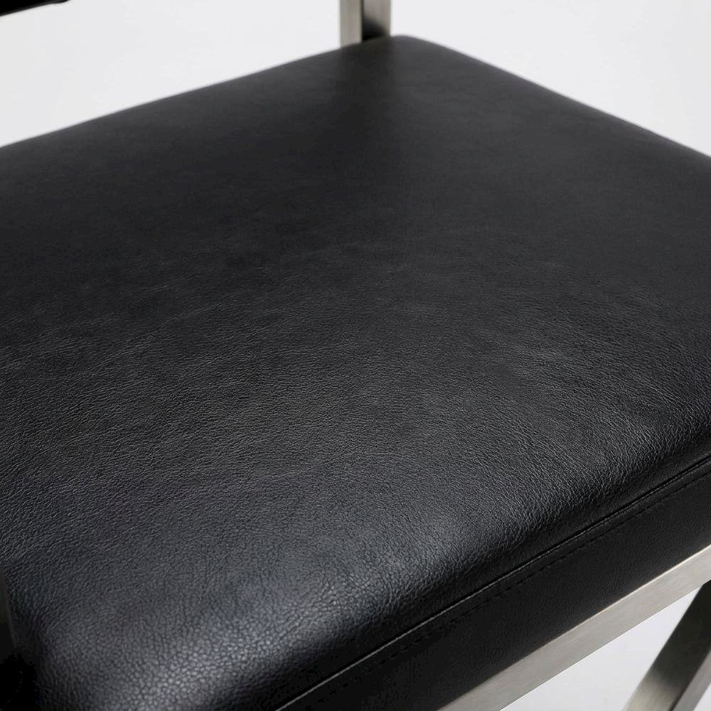 Black Steel Barstool with Modern Design and Sturdy Construction