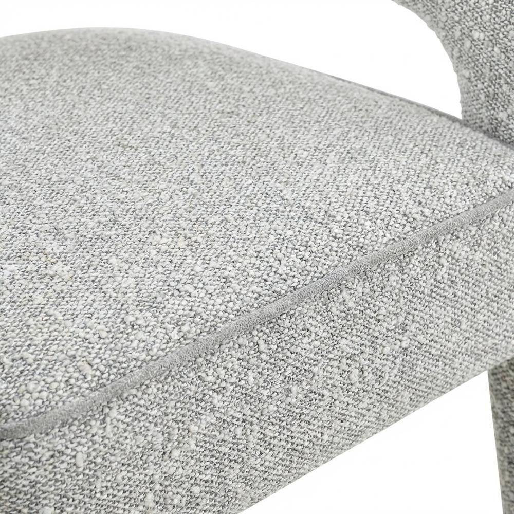 Boucle Dining Chair with Gold and Grey Legs for Elegant Meals