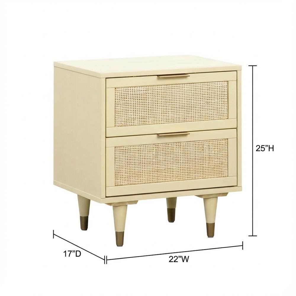Buttermilk Nightstand with Classic Design and Solid Construction