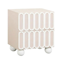 Taupe Nightstand with Wooden Legs and Soft Close Drawer for Bedroom