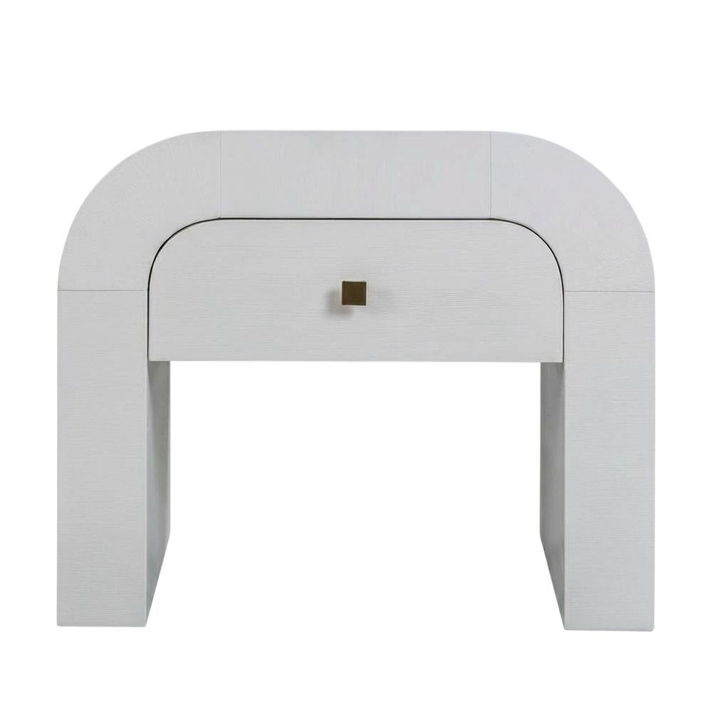 White Nightstand with Soft-Close Drawers and Modern Design