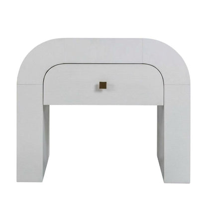 White Nightstand with Soft-Close Drawers and Modern Design