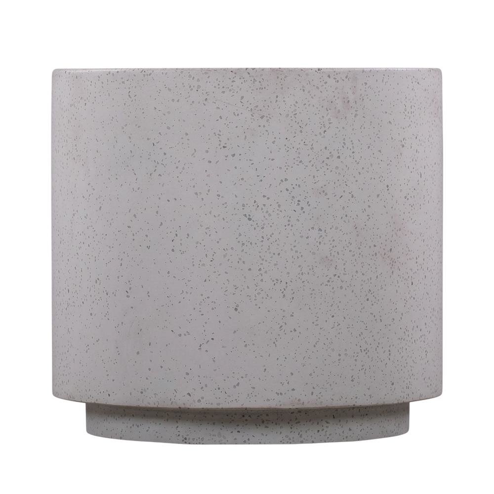 Speckled Terrazzo Side Table with Adjustable Shelf and Modern Design
