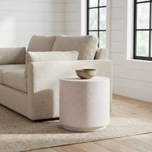Speckled Terrazzo Side Table with Adjustable Shelf and Modern Design