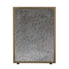 Mirrored Side Table with Modern Style and Adjustable Shelf, Made of MDF