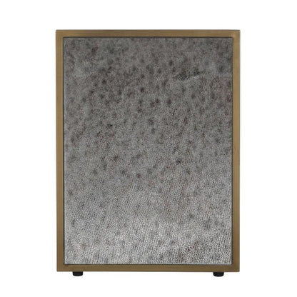 Mirrored Side Table with Modern Style and Adjustable Shelf, Made of MDF