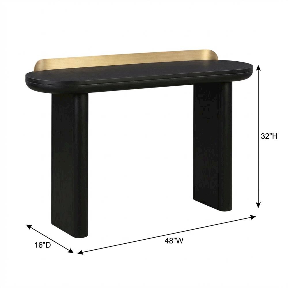 Black minimalist desk with adjustable shelf and sleek leg design