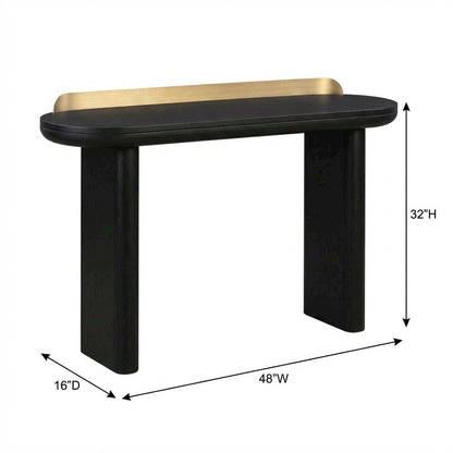 Black minimalist desk with adjustable shelf and sleek leg design