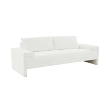 Elegant White Loveseat with Pine Wood Frame and High-Resilience Cushions