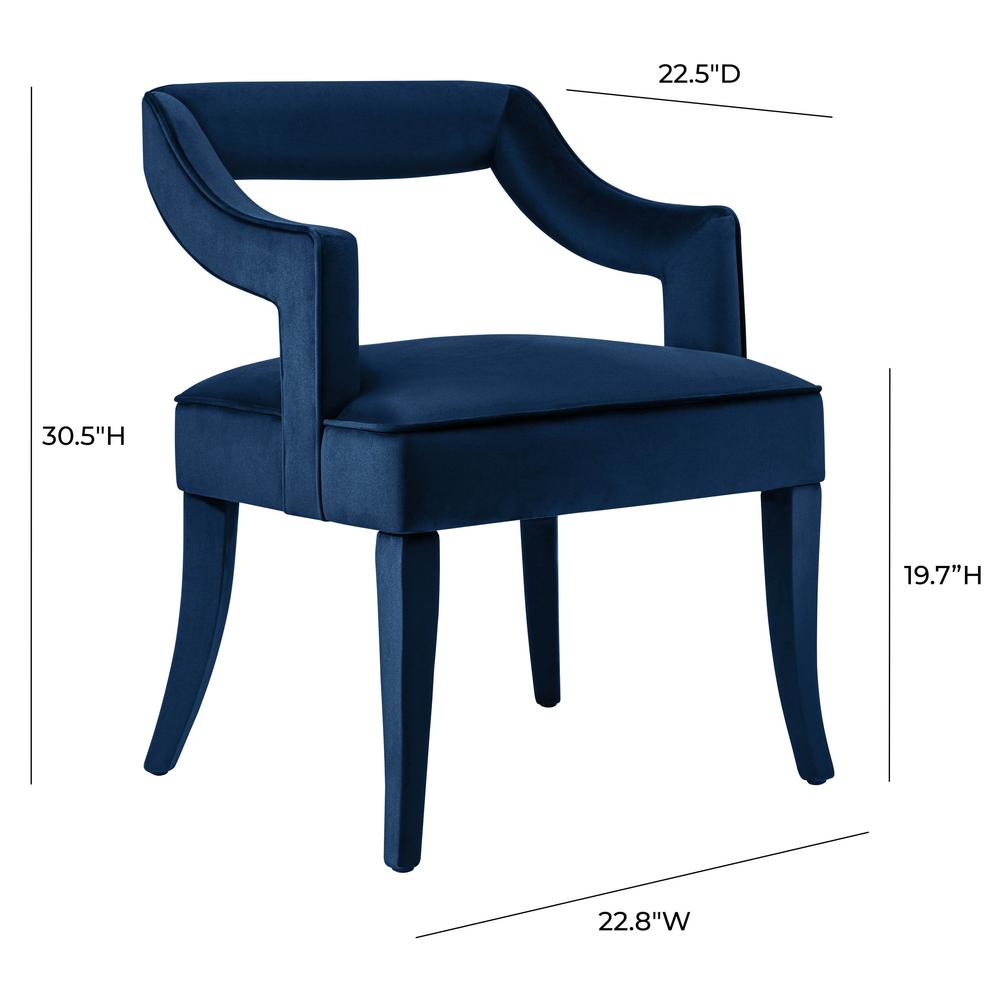 Opulent Navy Velvet Chair, Belen Kox